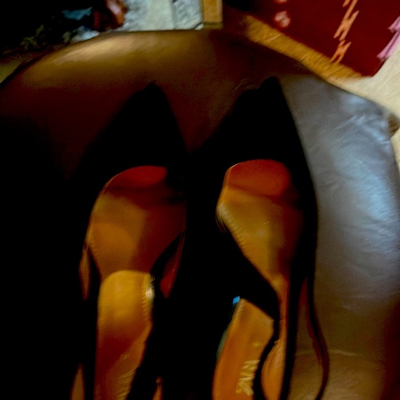 Black suede Zara heels. Only worn a couple of times. Still a lot of love. - Picture 1 of 6